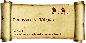 Moravcsik Mátyás névjegykártya