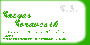 matyas moravcsik business card